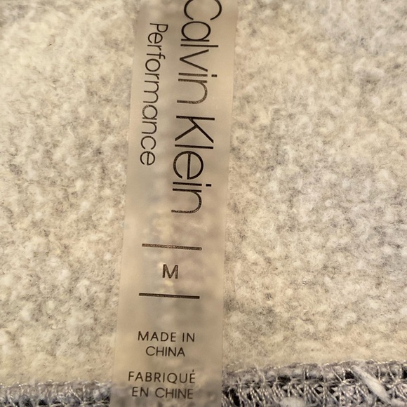 Calvin Klein Womens Gray Sweatshirt w White Calvin Klein Bank Back/Arms /Size M - Picture 14 of 14